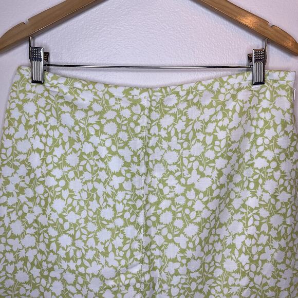 Ann Taylor LOFT Size 12P Skirt NEW Petite Linen Floral Cottagecore Flounce Hem - Picture 3 of 16